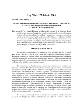 Ley Núm. 177 Del Año 2003 - Inter