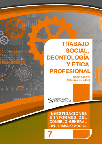 Trabajo Social, Deontología Y Ética Profesional
