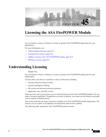 Licensing The ASA FirePOWER Module - Cisco