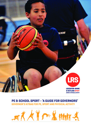PE & SCHOOL SPORT - 'A GUIDE FOR GOVERNORS' - Active Together