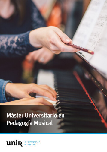 Máster Universitario En Pedagogía Musical