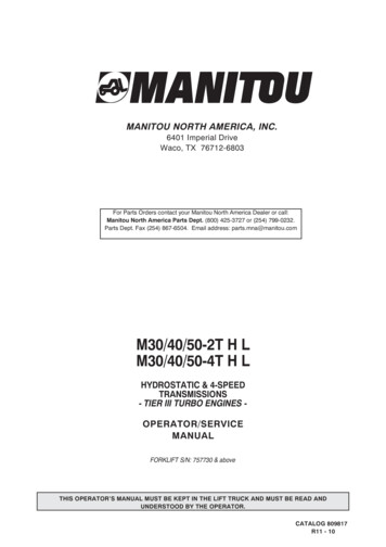 M30/40/50-2T H L M30/40/50-4T H L - MidTN Equipment & Services