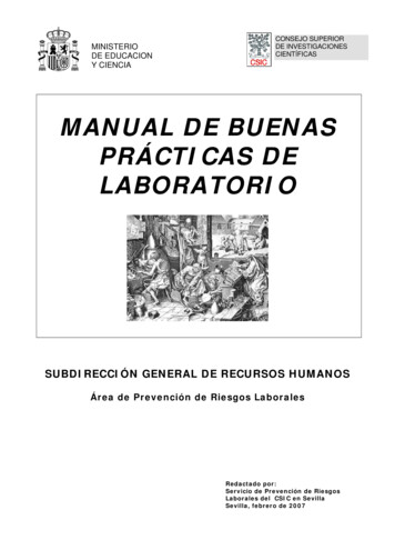 Manual De Buenas Prácticas De Laboratorio