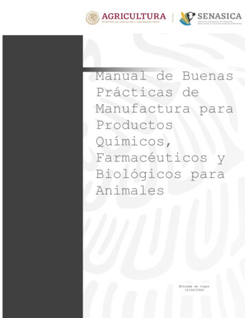 Manual De Buenas Prácticas De Manufactura Para Productos Químicos .