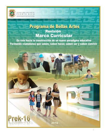 MARCO CURRICULAR DE - Departamento De Educación