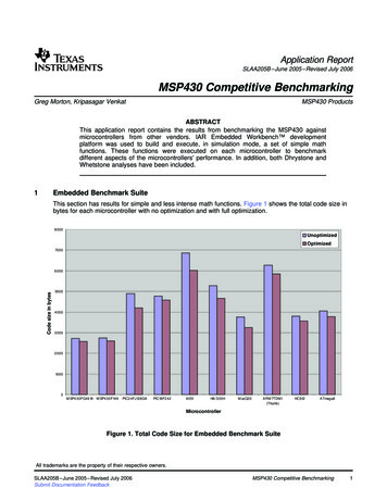 MSP430 Competitive Benchmarking (Rev. B) - People