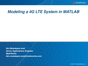 Modeling A 4G LTE System In MATLAB - MathWorks