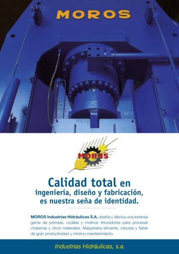 Calidad Total En - MOROS Industrias Hidráulicas, S.a.