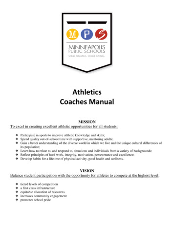 Athletics Coaches Manual - Minneapolis Public Schools