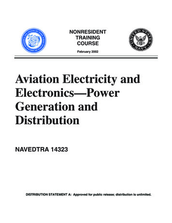 Aviation Electricity And Electronics—Power Generation And Distribution