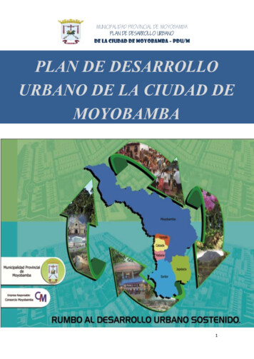 Plan De Desarrollo Urbano De La Ciudad De Moyobamba