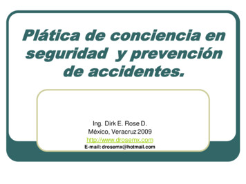 Plática De Conciencia En Seguridad Y Prevención De Accidentes.