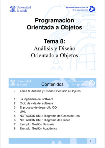 Programación Orientada A Objetos Tema 8: Análisis Y . - Cartagena99