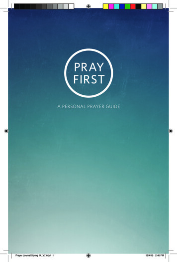 Prayer Guide - Pray First