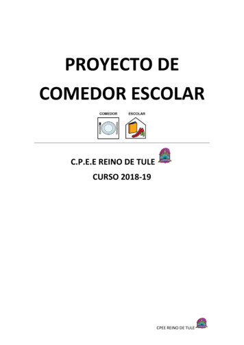 PROYECTO DE COMEDOR ESCOLAR - Castilla-La Mancha