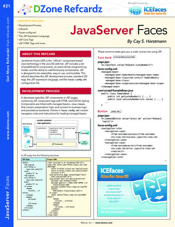 CONTENTS INCLUDE: JavaServer Faces