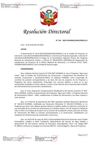 Resolución Directoral