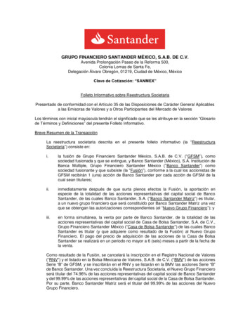 Grupo Financiero Santander México, S.a.b. De C.v. - Bmv
