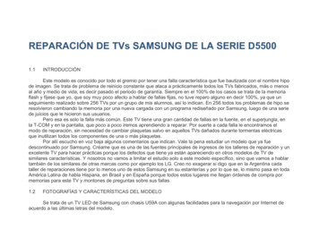 REPARACIÓN DE TVs SAMSUNG DE LA SERIE D5500