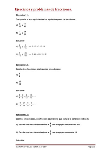 Ejercicios Y Problemas De Fracciones. - Matematicas Online