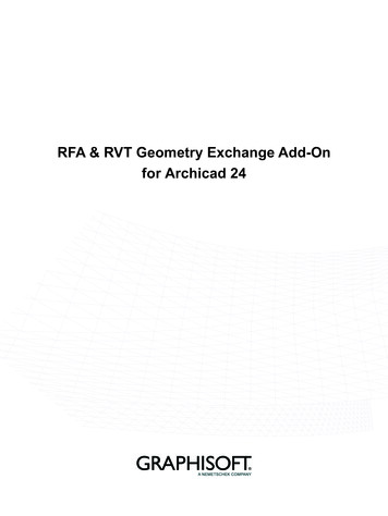 RFA & RVT Geometry Exchange Add-On For Archicad 24 - Graphisoft