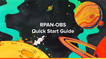 Quick Start Guide RPAN-OBS