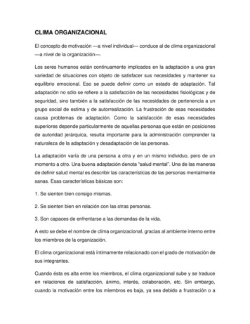CLIMA ORGANIZACIONAL - Universidad IPEI