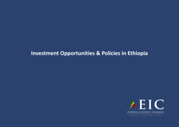 Investment Opportunities & Policies In Ethiopia - JETRO