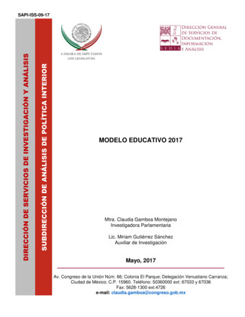 MODELO EDUCATIVO 2017 - Honorable Cámara De Diputados
