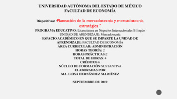 PLANEACIÓN DE LA MERCADOTECNIA - Universidad Autónoma Del Estado De .