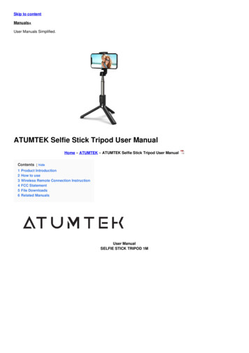 ATUMTEK Selfie Stick Tripod User Manual - Manuals 