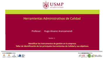 Herramientas Administrativas De Calidad - University Of San Martín De .