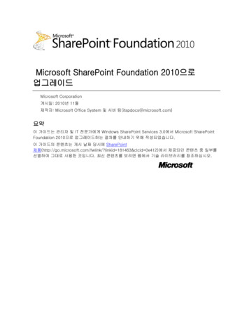 Microsoft SharePoint Foundation 2010