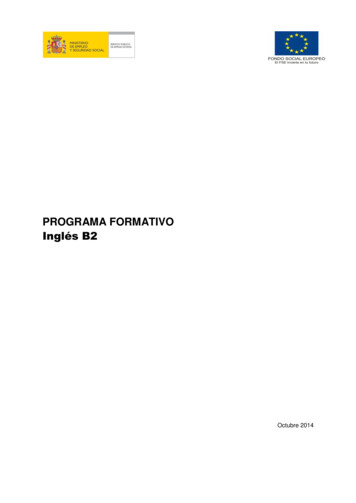 PROGRAMA FORMATIVO Inglés B2