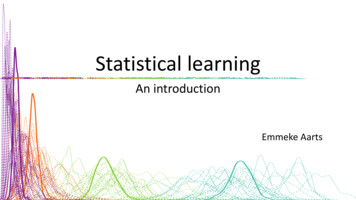 Statistical Learning - Universiteit Utrecht