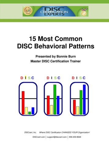 15 Most Common DISC Behavioral Patterns - DISC Certification