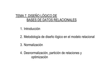 Tema 7. Diseño Lógico De Bases De Datos Relacionales . - Uji