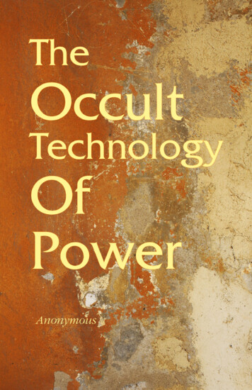 The Occult Technology Of Power (Anonymous) - Internet Archive