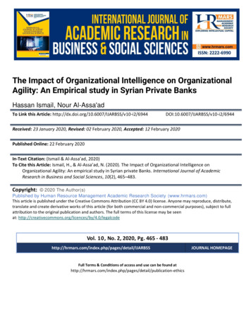 The Impact Of Organizational Intelligence On Organizational . - HRMARS