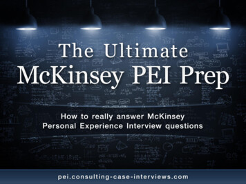 The Ultimate McKinsey PEI Prep - Consulting Case Interviews