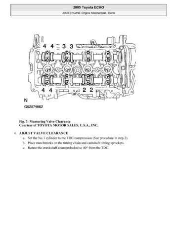 2005 ENGINE Engine Mechanical - Echo - Quality Service Manual