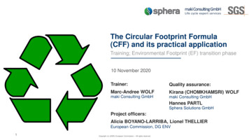 The Circular Footprint Formula (CFF) And Its Practical Application