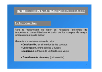 INTRODUCCION A LA TRANSMISION DE CALOR - CoolProyect