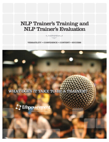 NLP Trainer's Training And NLP Trainer's Evaluation - Ho'oponopono