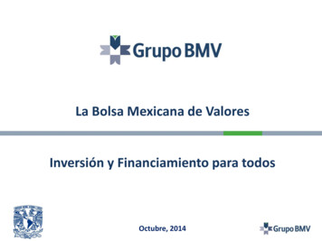 La Bolsa Mexicana De Valores Inversión Y Financiamiento Para Todos - BMV