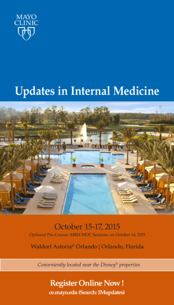 Updates In Internal Medicine - Ce.mayo.edu