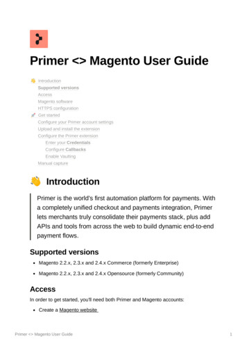 Primer <> Magento User Guide