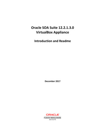 Oracle SOA Suite 12.2.1.3.0 VirtualBox Appliance