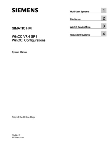 4 WinCC V7.4 SP1 WinCC: Configurations - Siemens