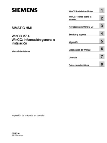 SIMATIC HMI WinCC V7.4 - Información General E Instalación - Siemens